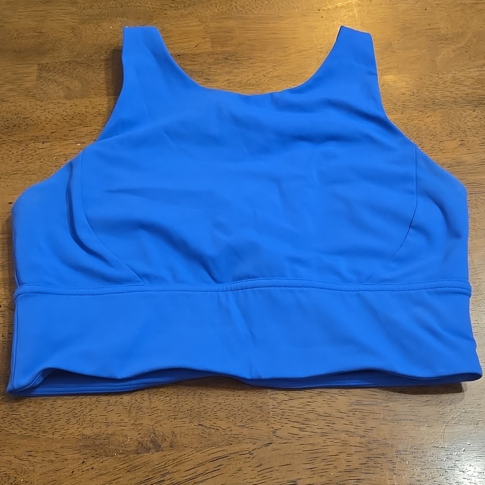 Lululemon Stronger As One Long Line Sports Bra Wild Bluebell Size 8